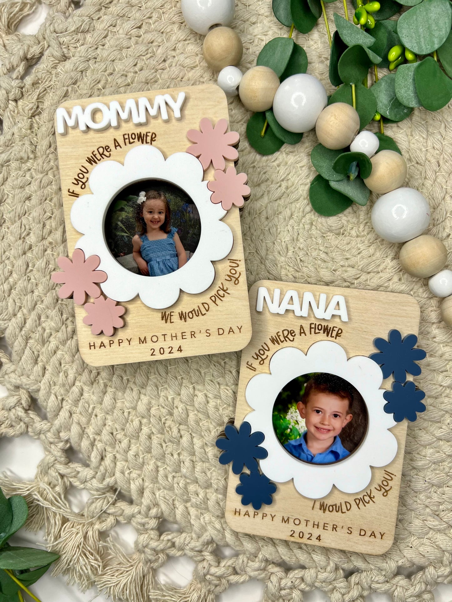 Mother's Day Flower Magnet Photo Frame