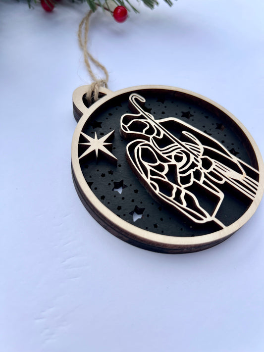 Ornament - 3D Mary, Joseph, Baby Jesus