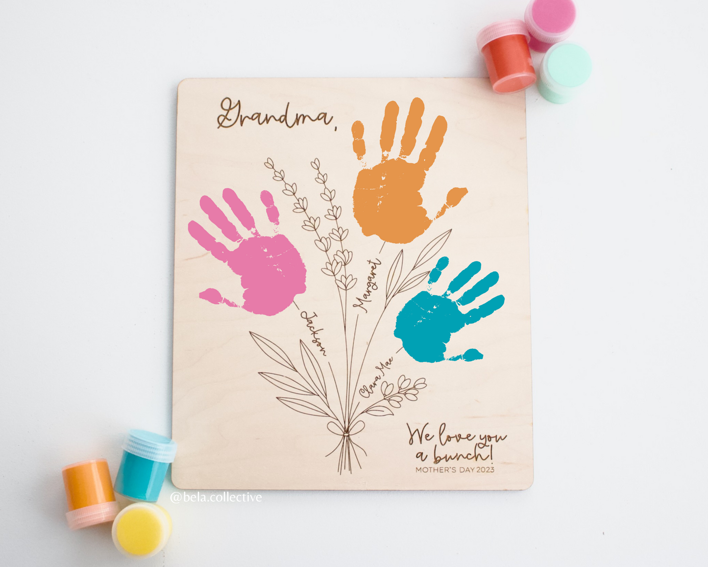 Mother's Day Flower Handprint Sign
