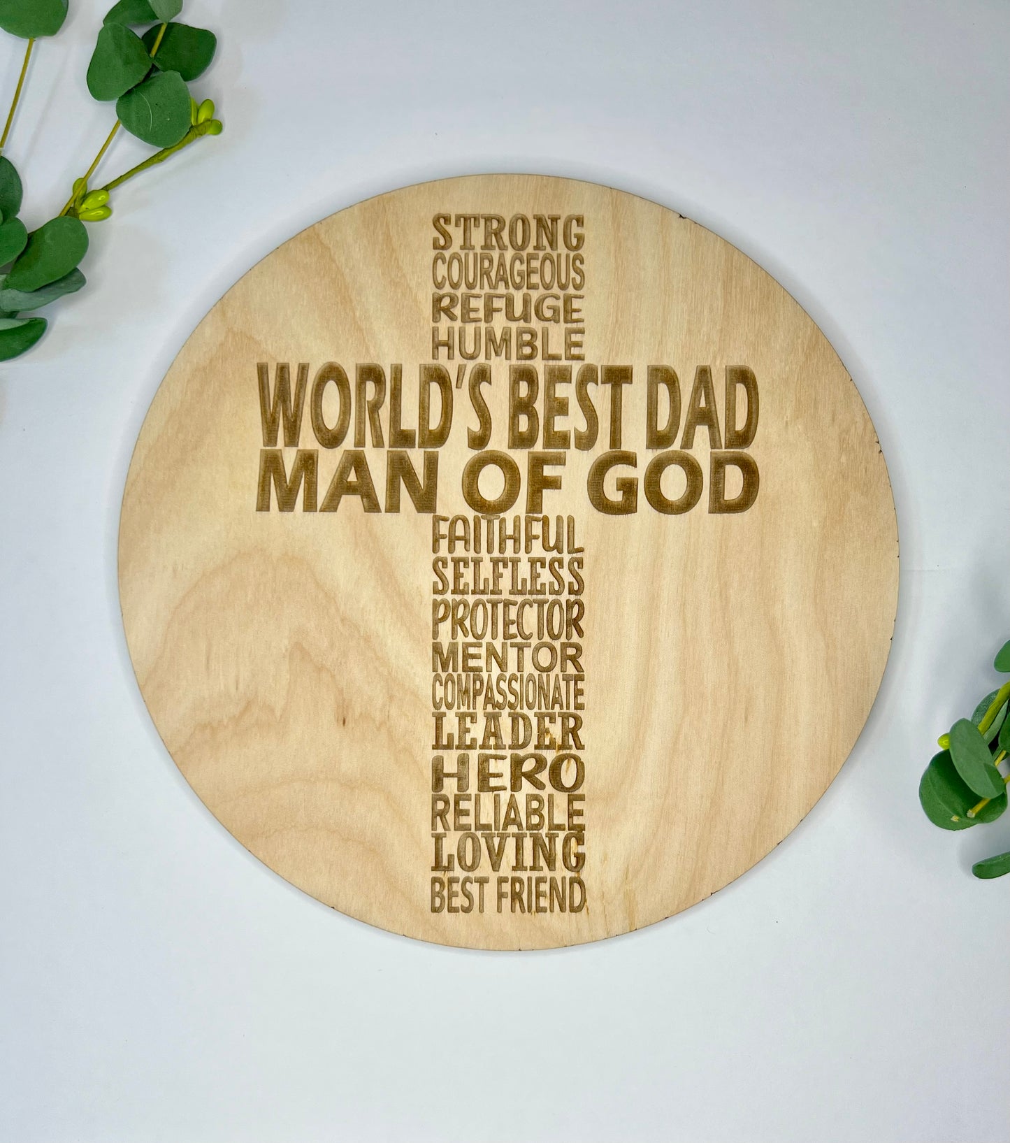 "World's Best Dad" Cross sign