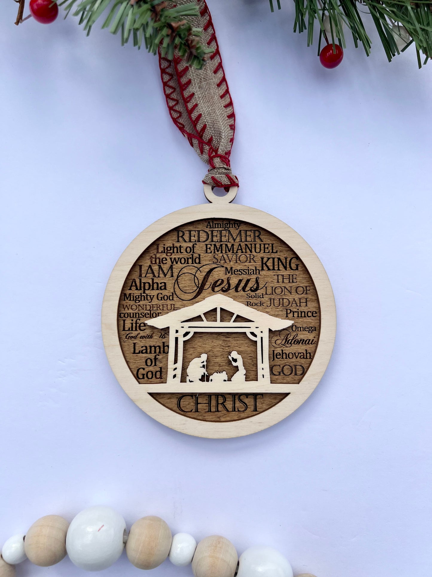 Ornament-3D Nativity(Names of Jesus)