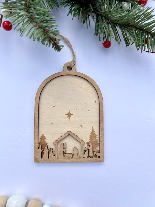 Ornament-3D Nativity (Arch)