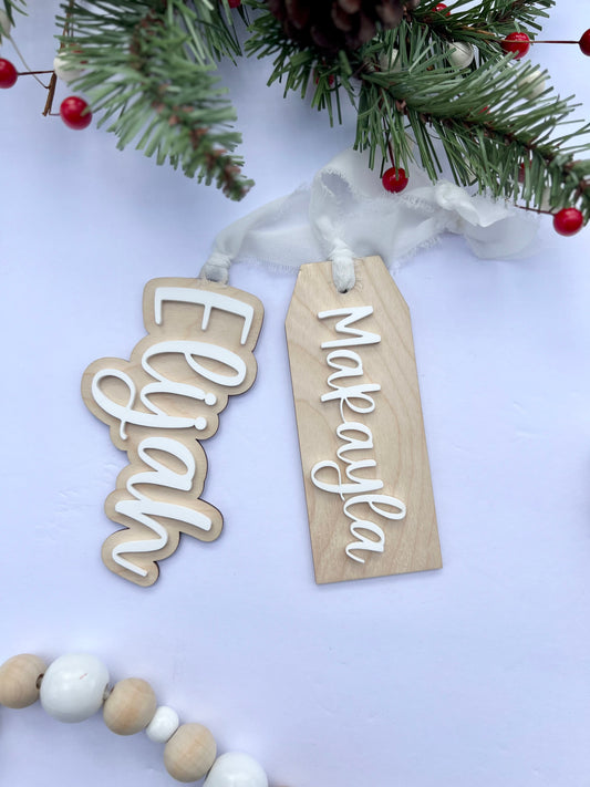 Personalized 3D Stocking Tag