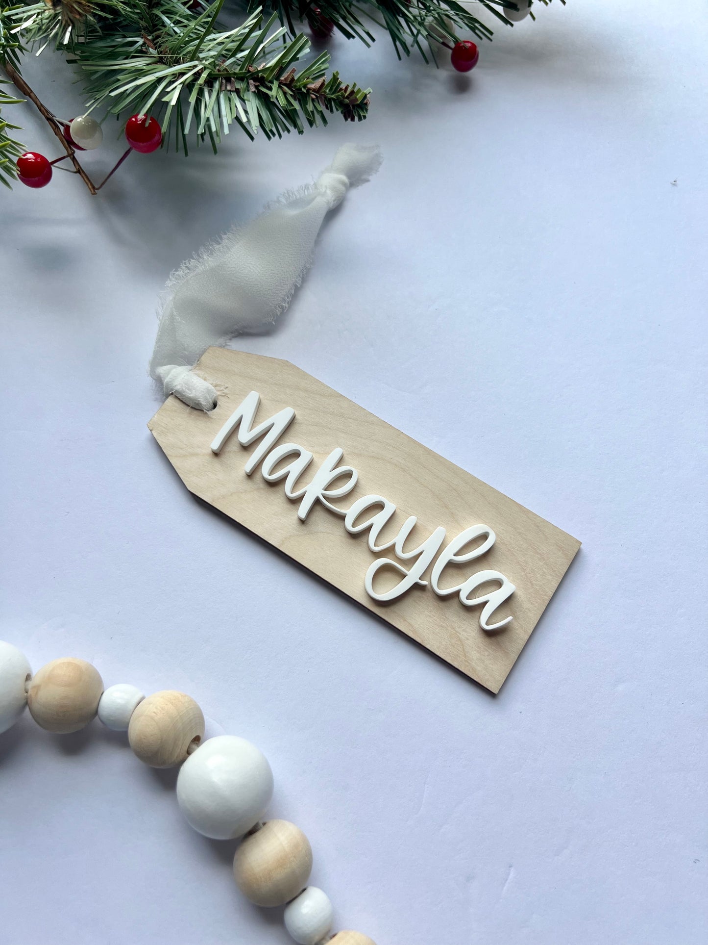 Personalized 3D Stocking Tag